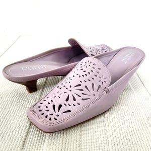 Franco Sarto Lavender Perforated Mules Size 9.5